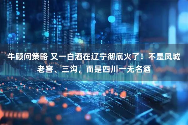 牛顾问策略 又一白酒在辽宁彻底火了！不是凤城老窖、三沟，而是四川一无名酒