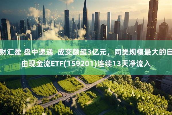 财汇盈 盘中速递  成交额超3亿元，同类规模最大的自由现金流ETF(159201)连续13天净流入
